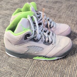 Jordan Kids Sneakers in Gray and Neon Green